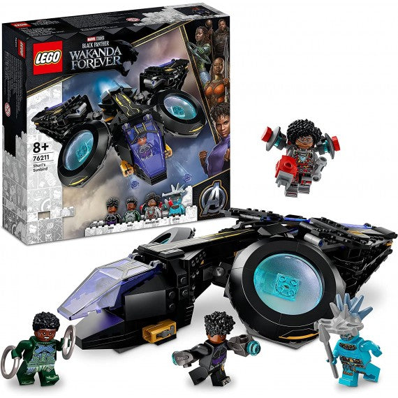 Lego Marvel - Sunbird di Shuri - LEGO 76211 Aereo di Black Panther, Supereroi dal film Wakanda Forever ANNI 8+