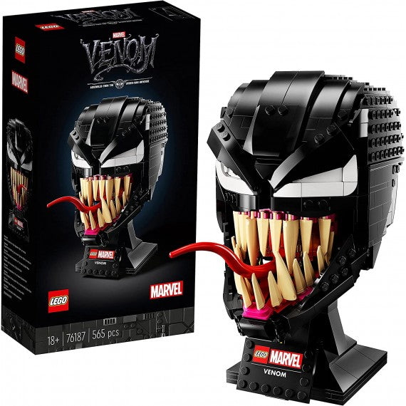 Lego Marvel - Venom - Lego 76187 Super Heroes Venom, Maschera del Nemico del Supereroe Spider-Man ANNI 18+