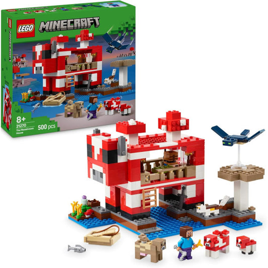 Lego Minecraft - La casa del Mooshroom - Lego 21270 Gioco di ruolo con tanti personaggi Minecraft 500pz Anni 8+