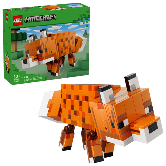 Lego Minecraft - La Volpe - Lego 21588 Volpe Minecraft snodabile 497pz Anni 10+