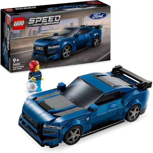 Lego Speed Champions - Auto sportiva Ford Mustang Dark Horse - Lego 76920 Dettagli originali del design Ford 344pz Anni 9+