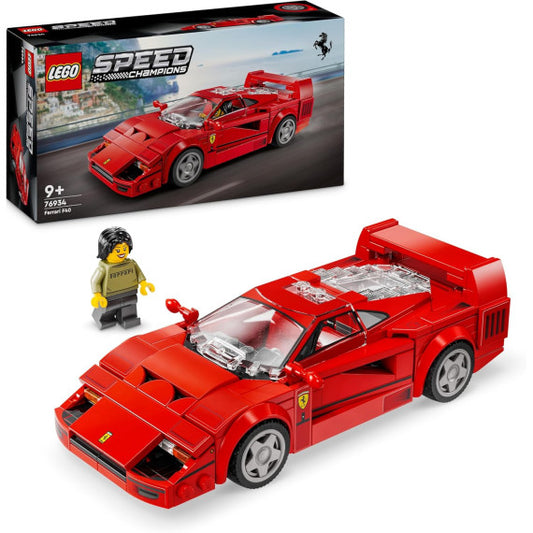 Lego Speed Champions - Supercar Ferrari F40 - Lego 76934 storica Ferrari con Minifigure del Pilotae 318pz Anni 9+