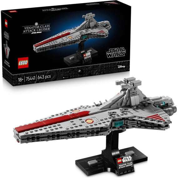 Lego Star Wars - Attack Cruiser classe Venator - Lego 75441 Astronave della Repubblica 643pz Anni 18+