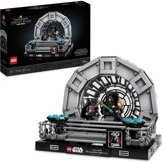 LEGO Star Wars - Diorama Sala del trono dell’imperatore - Lego 75352 Set Duello Spade Laser 807pz Anni 18+