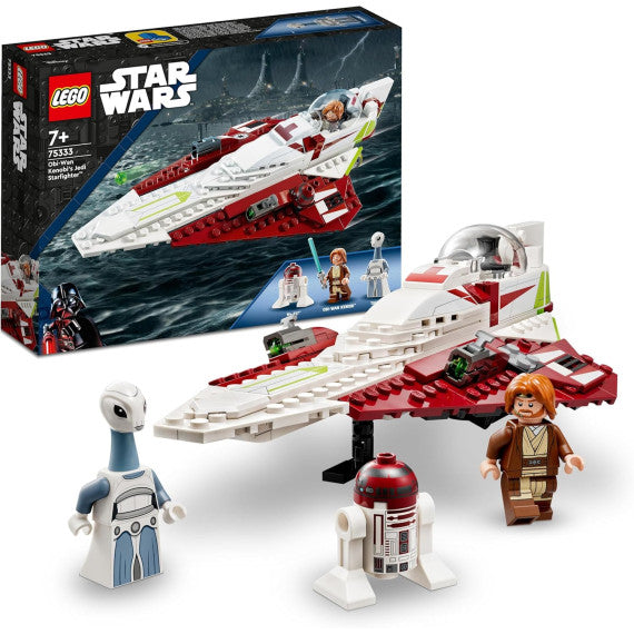 Lego Star Wars - Jedi Starfighter™ di Obi-Wan Kenobi - Lego 75333 attacco dei cloni con Spada Laser Anni 7+ 282pz