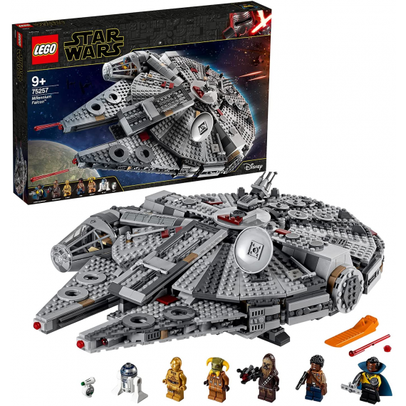 Lego Star Wars - Millennium Falcon - LEGO 75257 Introvabile Set di Costruzioni Iconica Astronave con Finn 1353pz Anni 9+