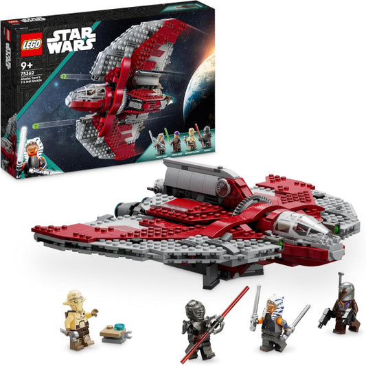Lego Star Wars - Shuttle Jedi T-6 di Ahsoka Tano - Lego 75362 con 4 Minifigure Sabine Wren,Marrok,Spade Laser 601pz Anni 9+