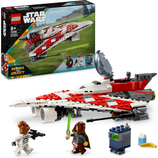 Lego Star Wars - Starfighter di Jedi Bob - Lego 75388  cabina di pilotaggio apribile con stiva, 2 shooter a molla 8+ 305pz