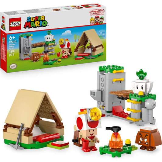 Lego Super Mario - In campeggio con Capitan Toad - Lego 72040 con 3 Figure, una Tenda e un Ponte che Crolla 6+ 159pz