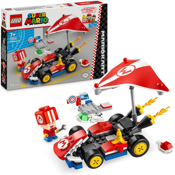 Lego Super Mario - Mario Kart: Kart standard - Lego 72032 con Toad in Tuta Rossa 7+ 174pz