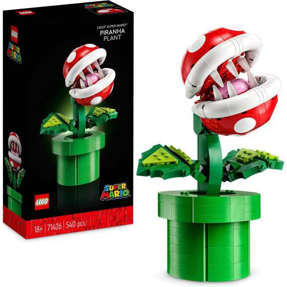 Lego Super Mario - Pianta Piranha - Lego 71426 personaggio snodabile con tubo e 2 monete Anni 18+ 540pz