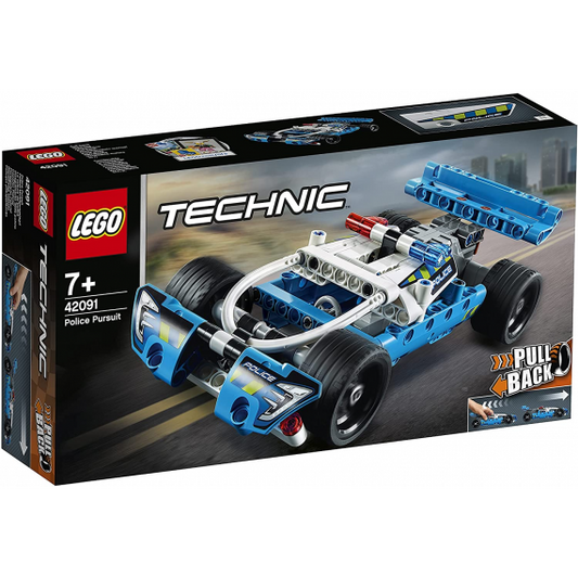 Lego Technic - Inseguimento della Polizia - Macchina Dotata di Motore Pull-Back - 42091