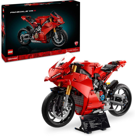Lego Technic - Motocicletta Ducati Panigale V4 S - Lego 42202 Cambio realistico pedale a 3 velocità Anni 18+ 1603pz