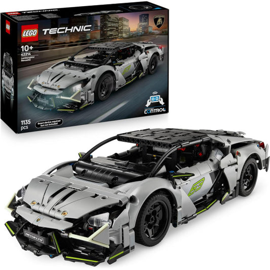 Lego Technic - Super Sports Car Lamborghini Revuelto - Lego 42214 Auto Telecomandata con Luci, Sterzo e Batteria Anni 10+ 1135pz