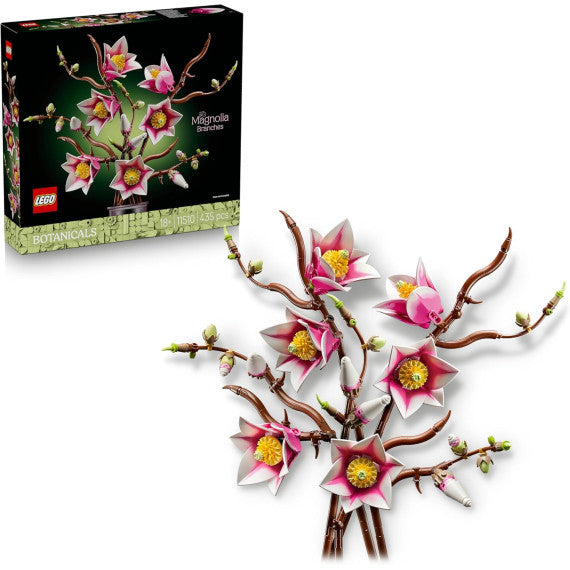 Lego The Botanical Collection - Rametti di magnolia - Lego 11510 5 Magnolie Artificiali Anni 18+ 435pz